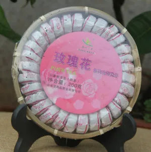 Hongyuan Tea Pu'er Tea Mini Tuo Tea Rose Tuo Ripe Puer 200g In Bamboo Packed