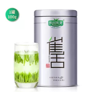 100g Chinese Green Tea Ming Qian Silver Jar Que She Queshe Sparrow's Tongue Main image