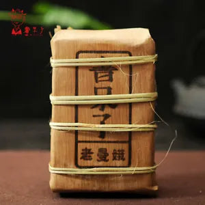 Lao Man E Pu-erh Tea Brick Ancient Tree Yellow Slice Ripe Puer Pu'er Tea 500g