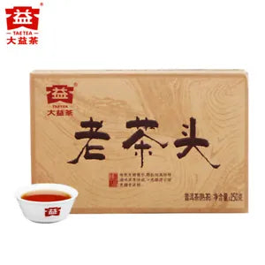 Lao Cha Tou * Menghai Dayi Pu-erh Brick Ripe Puer Brick Pu'er 250g 1801