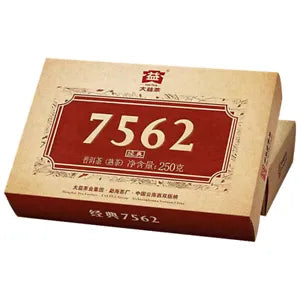 TAETEA 7562 * Menghai Dayi Puerh Tea Brick Pu'er Ripe Puer Tea 250g 2201 Main image