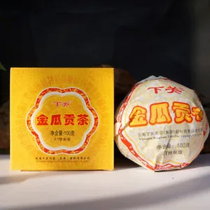 Yunnan Pu'er Tea Shimonoseki FT Special JIN GUA Tribute Puer Tuocha 100g