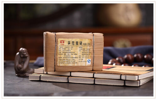 250g Classical Bamboo Shell Cha Puerh Brick Tea Menghai Dayi Cha Puer Tea Brick