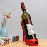 Resin High Heel Shoe Shaped Wine Bottle Holder Stylish Wine Shelf Rack Wedding Party Gift Home Kitchen Bar Accessories