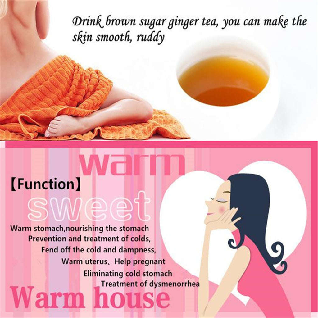 TemuTea 1-50 pcs Sweet Brown Sugar Ginger Tea Candy Instant Tea Women Health Care Nourishing Black Tea