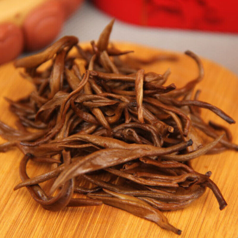 Top Gold Wire Black Tea Red Single Bud Organic Dian Hong Tea Yunnan Spring Tea