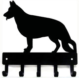 German Shepherd Key Rack Dog Leash Hanger - 9 inch/ 6 inch Wide Metal Wall Art