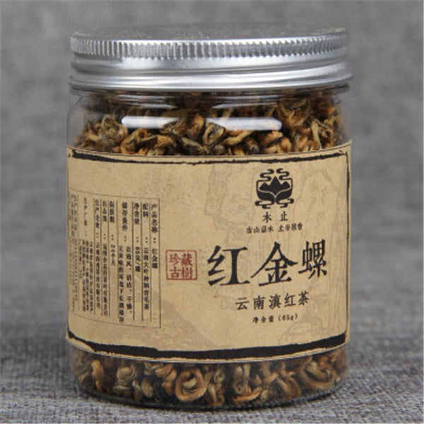 TemuTea 65g Yunnan Fengqing Dianhong Biluochun Tea Golden Screw Black Red Tea Green Food