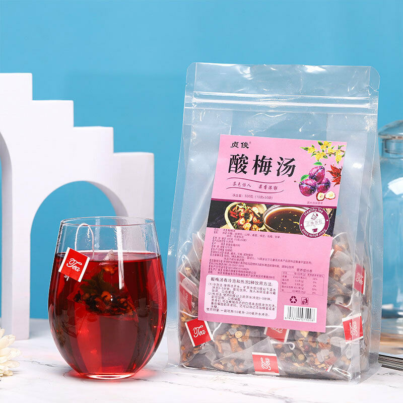 Triangle Bag Tea 500g Packaging Syrup of Plum Tea Bags Chinese Herbal Tea 10gx50 Secondary image