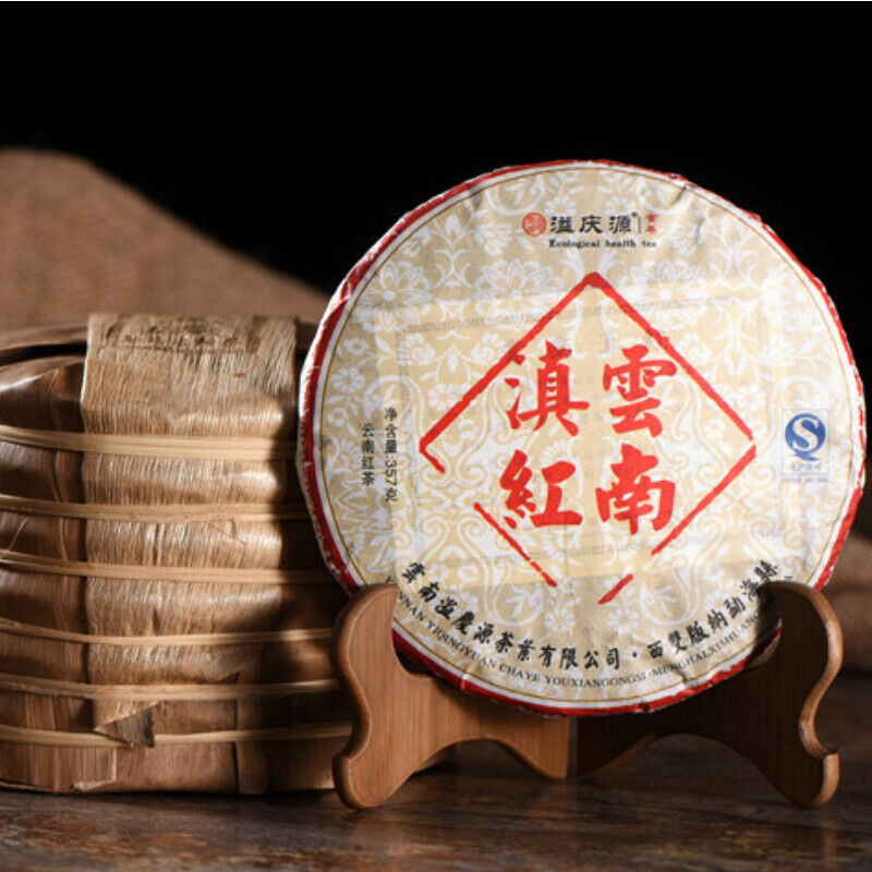 Spring Pu'er Black Tea Gift Tea Top-Grade Yunnan Dian Hong Pu-Erh Tea Cake 357g
