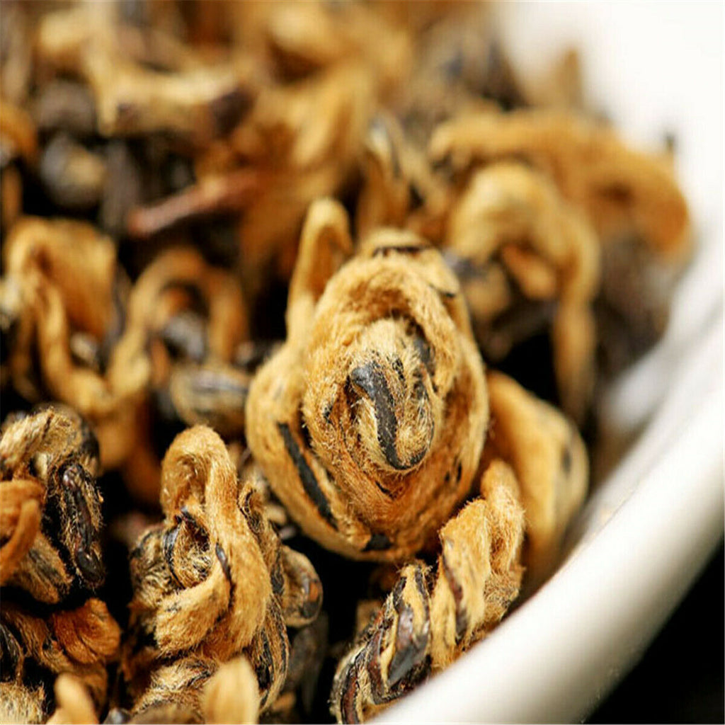 Yunnan Golden Snail Buds "JingLuoYa" Dian Hong Black Tea Chinese Tea Loose Leaf