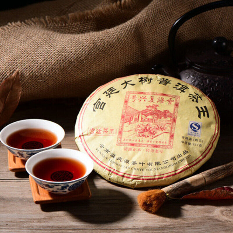 Premium Palace Big Tree Ripe Tea Chinese Black Tea Yunnan Pu-Erh Tea 357g Secondary image