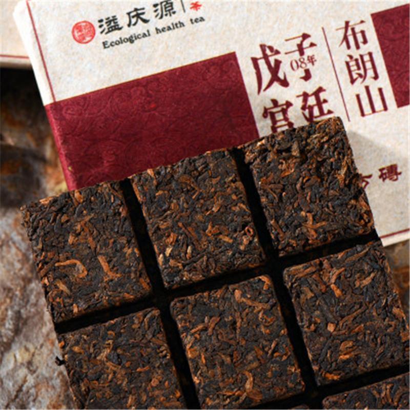 Ecology Ripe Puer Tea Brick Yunnan Bulang Mountain Gold Bud Puerh Tea Palace 80g Main image