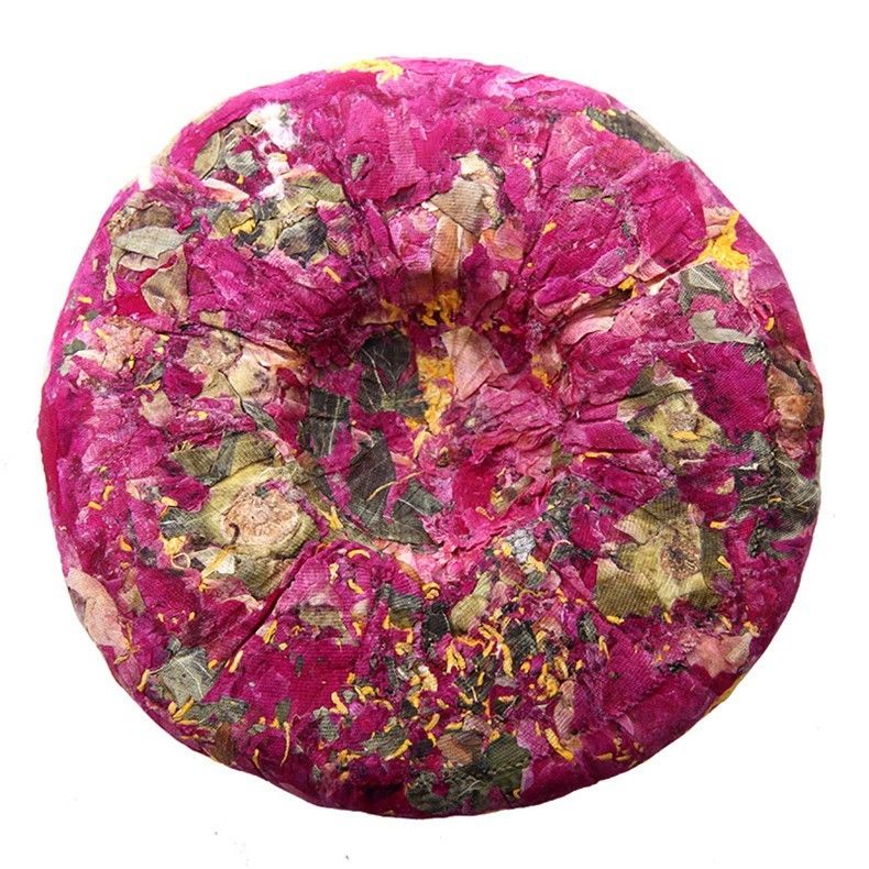 TemuTea 200g Quality Artistic Blooming Tea Peony Scented Puer Flower Nectar Fruit Herbal Tea