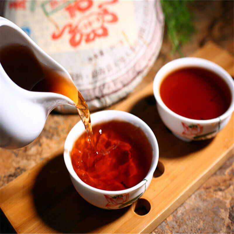 Gold Award Yunnan MengHai Arbor Tree Pu'er Pu-erh Tea Ripe Cake Black Tea 357g