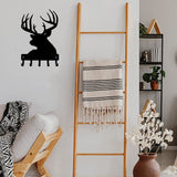 Buck Head Deer Key Rack Hanger - 6 inch Wide/9 inch Wide Metal Wall Art