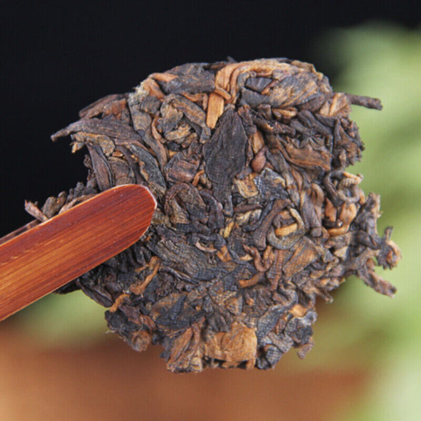 Pressed Tea Ancient Tree Puer Black Tea Cake Yunnan Organic Ripe Puer Tea 100g