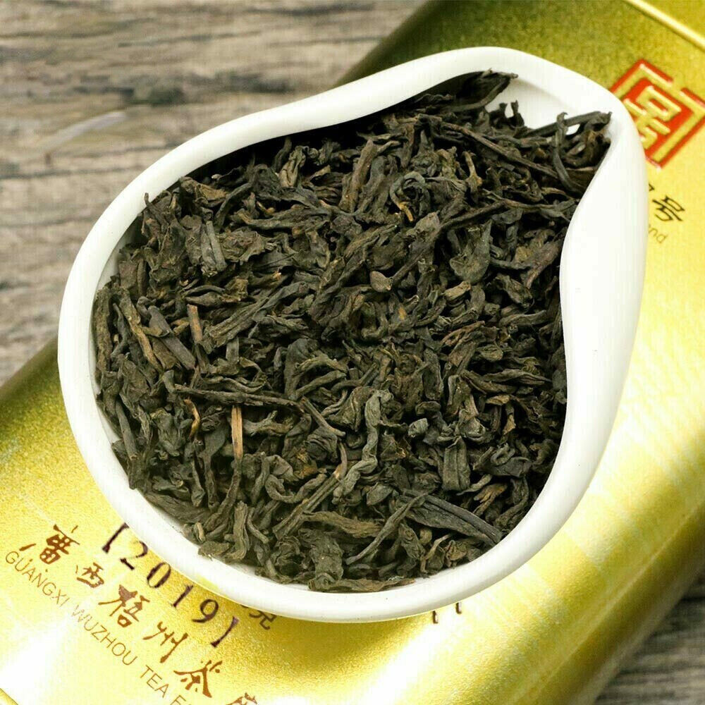 Hei Cha Golden Jar Three Cranes Loose Dark Tea Guangxi Liupao Box Tea 200g Main image