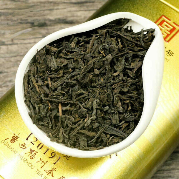 Hei Cha Golden Jar Three Cranes Loose Dark Tea Guangxi Liupao Box Tea 200g