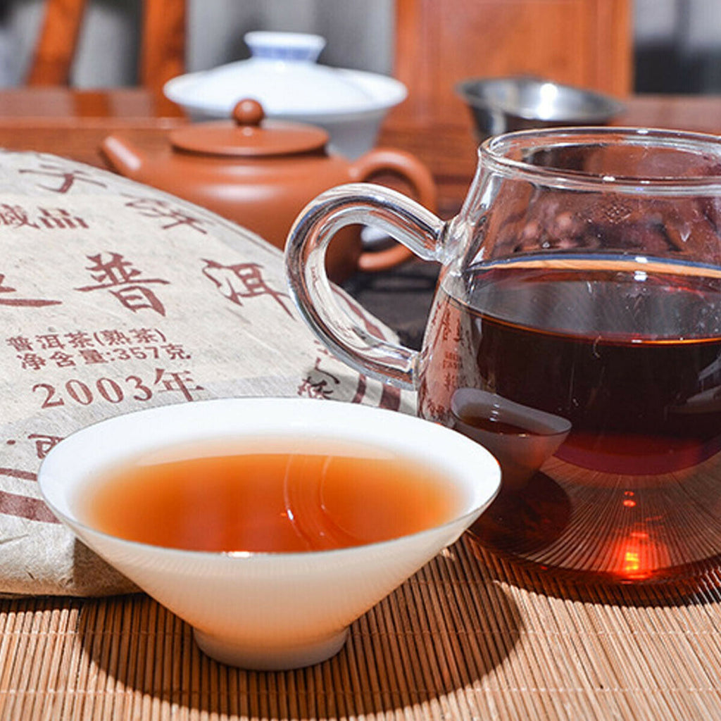 357g Top Grade Ripe Pu erh Tea Yunnan Palace Tea Collection Puer Cooked Tea Cake