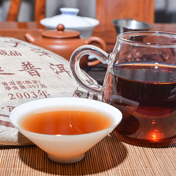 357g Top Grade Ripe Pu erh Tea Yunnan Palace Tea Collection Puer Cooked Tea Cake