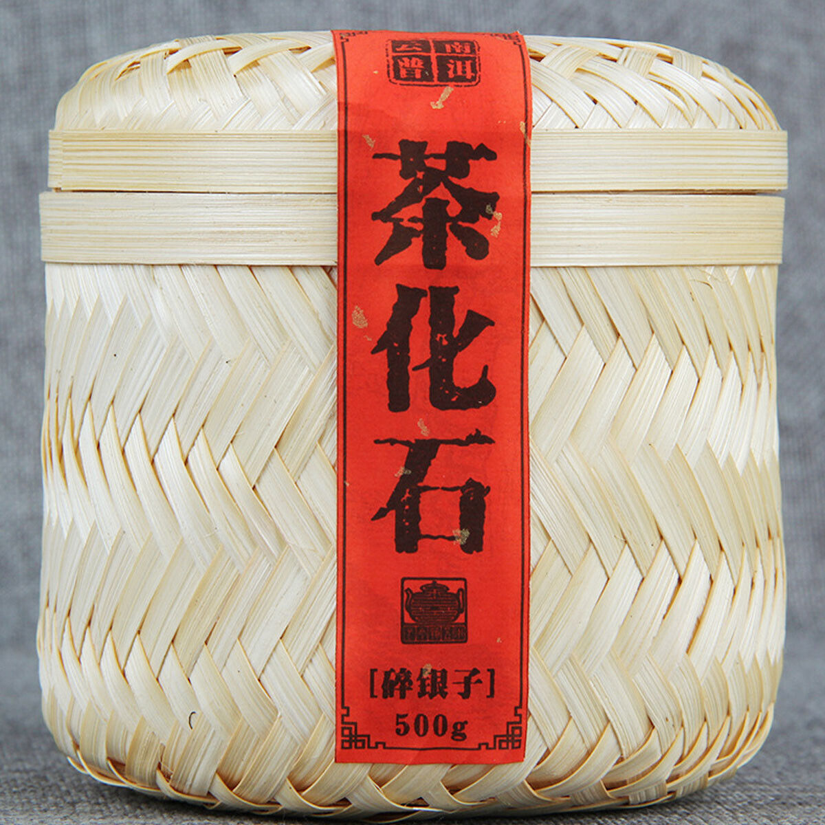 Bulk Yunnan Pu-erh Tea Glutinous Rice Fragrant Bamboo Basket Ripe Puer Tea 500g