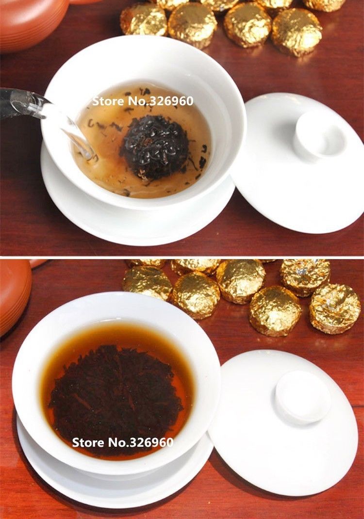 TemuTea Hot Sale 185g Black Tea 15 Pcs Gift Packing Cooked Pu Er Tea Pu-erh Tea Tin Box