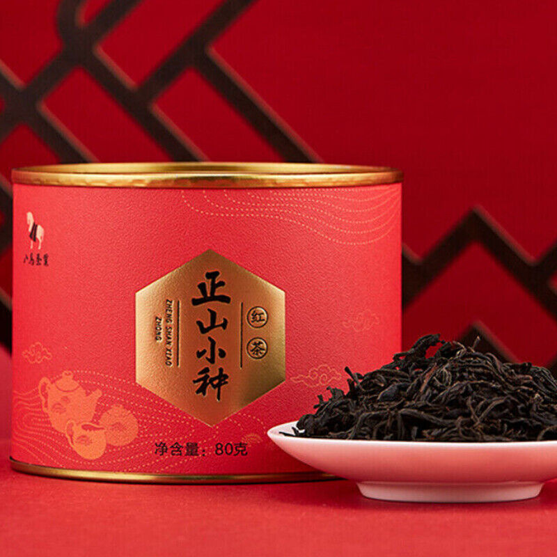 Health Care Premium Zhengshanxiaozhong Black Tea Natural Canned Fragrant Tea 80g