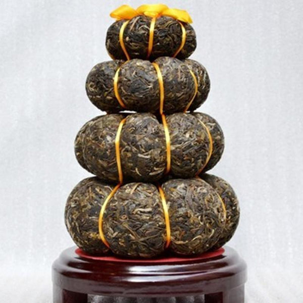 TemuTea 1000g Yunnan Pu-erh Tea Gift Craft Pu Er Tea Gourd Decoration Puer Raw Gift Tea