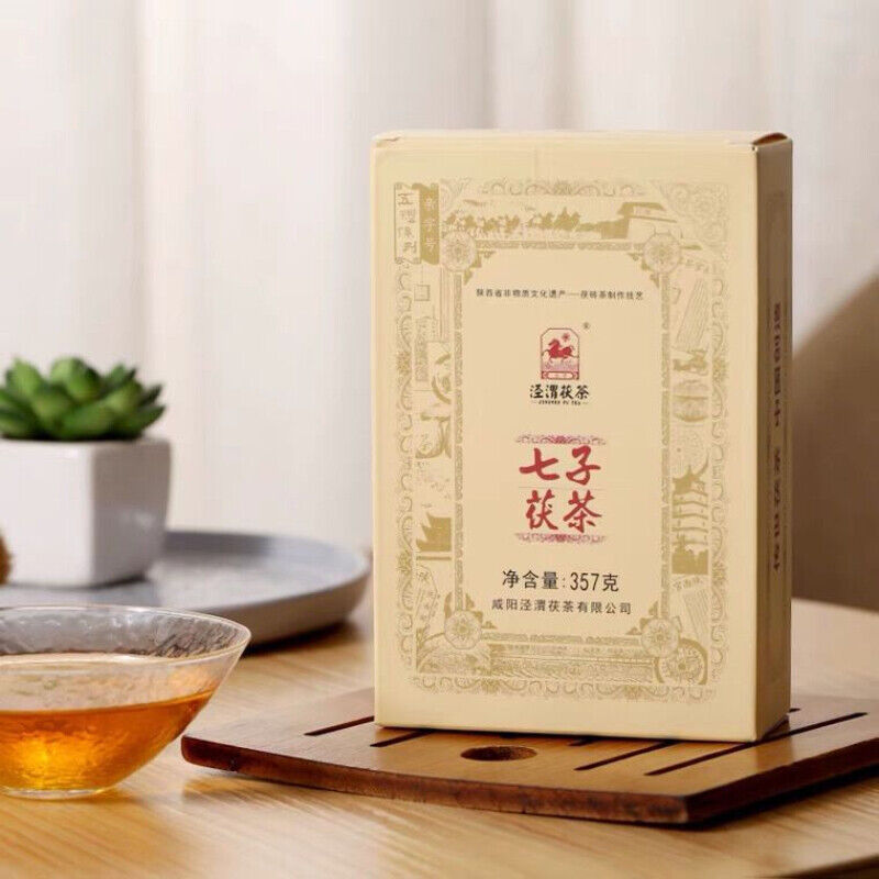 Golden Flower Tea Jingwei Fu Cha Reduce Three Highs Shanxi Qizi Fu Cha Tea 357g