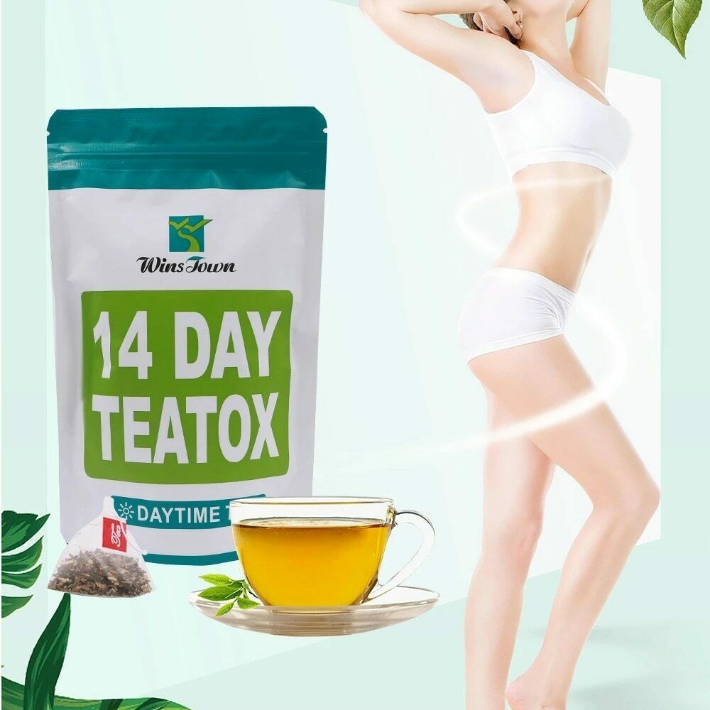 DAY TEATOX Tian Ran Pai Du Cha Qing Chang Jian Fei Cha 14 天天然排毒茶清肠减肥茶燃脂平肚子茶袋装14 Secondary image