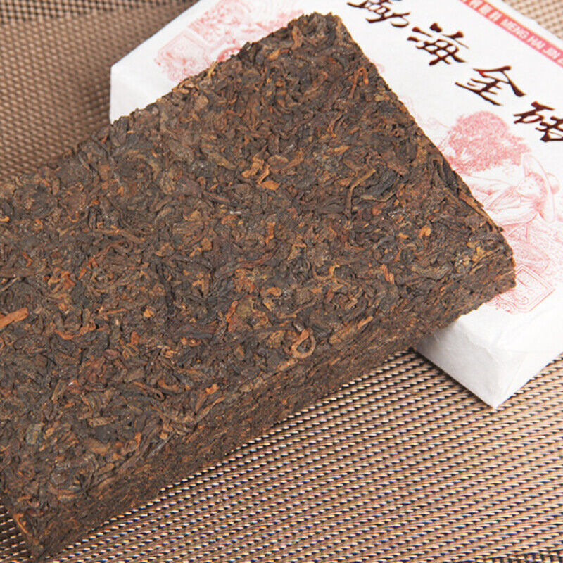 Ancient Tree Aged Tea Mellow Black Tea Menghai Golden Brick Ripe Pu'er Tea 250g Main image