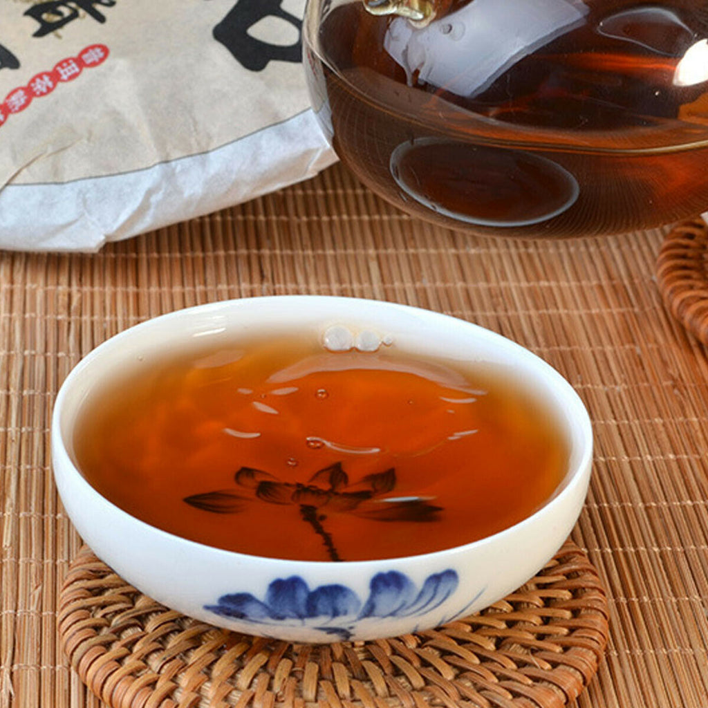 Premium Puer Cooked Tea Cake  Chinese Yunnan Ripe Pu-erh for Collection 357g