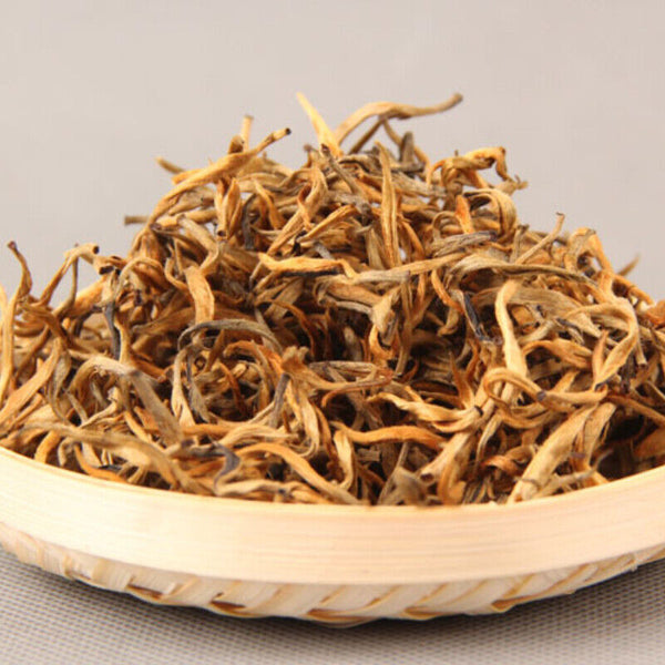 Top Gold Wire Black Tea Red Single Bud Organic Dian Hong Tea Yunnan Spring Tea