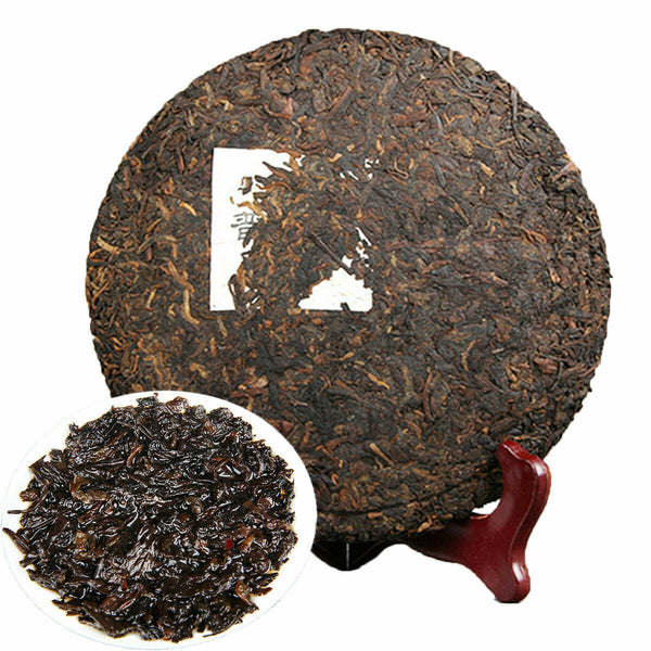 Pressed Tea Yunnan Ancient Trees Black Tea Organic Cooked Pu-Erh Tea Cake 357g
