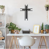 Metal Wall Cross Modern Décor Design (8.5 x 6.75 inches) Metal Wall Art