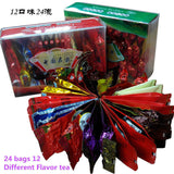 Etc.Super Popular 24 Bags Chinese Famous Tea Including Black/Green/Jasmine Tea