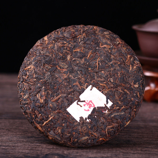 Pu erh Cooked Tea Yunnan Brown High Mountain Ecological Ripe Puer Tea Cake 200g