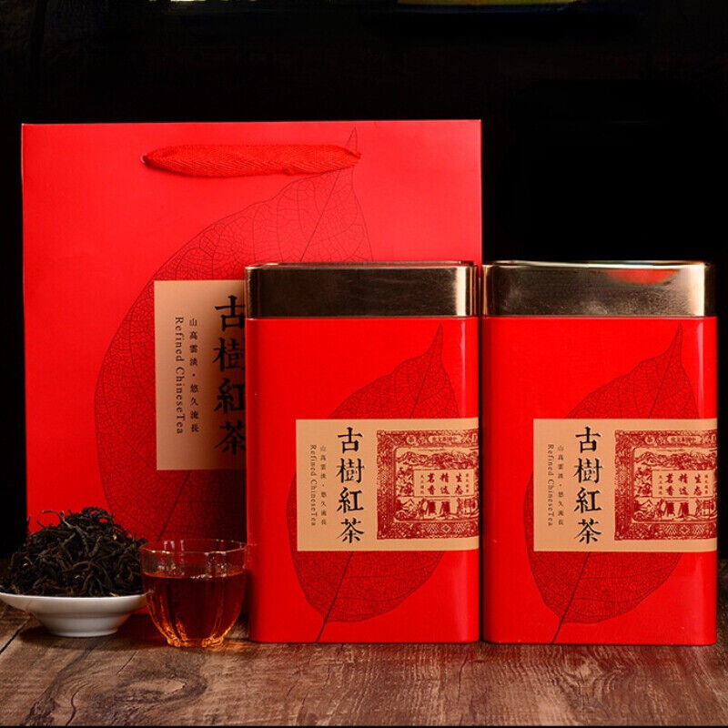 500g Yunnan Dian Hong Tea Ancient Tree Organic Loose Leaf Black Tea Iron Canned Main image