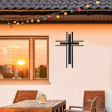 Metal Wall Cross Modern Décor Design (8.5 x 6.75 inches) Metal Wall Art