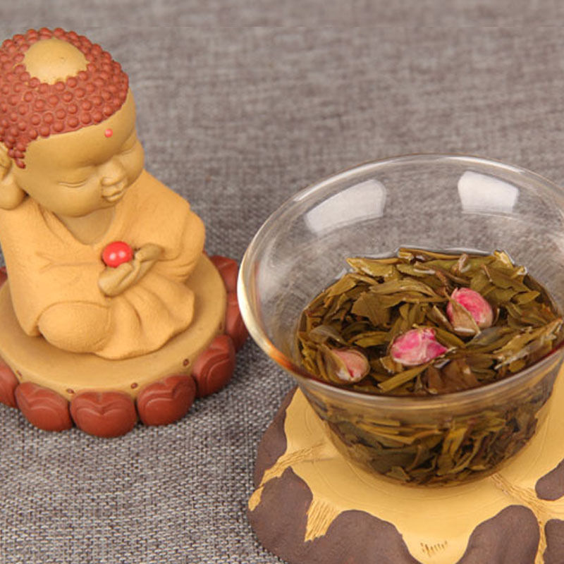 TemuTea Rose herbal tea 500g Chinese handmade puer tea raw Pu er old trees pu'er cha min