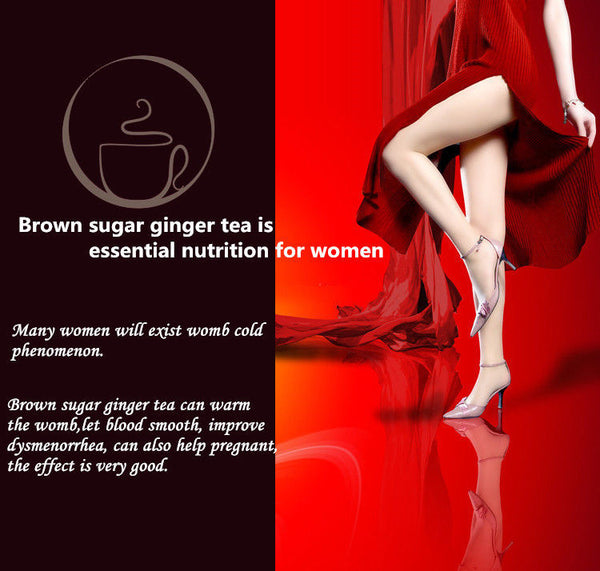 TemuTea 1-50 pcs Sweet Brown Sugar Ginger Tea Candy Instant Tea Women Health Care Nourishing Black Tea