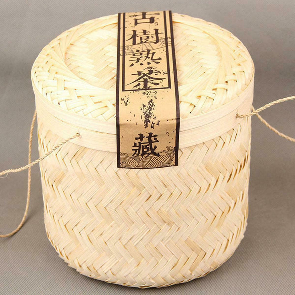 Ripe Puerh Tea Loose Tea Ancient Tree Bamboo Basket Packing Spring Puer Tea 800g