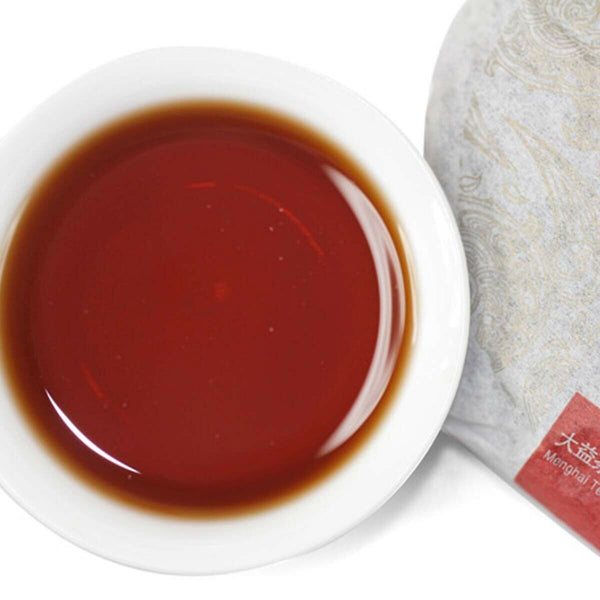 Classic Boxed Puerh Tea Puer Cooked Tea High Quality Da Yi  Red Cake Health Care