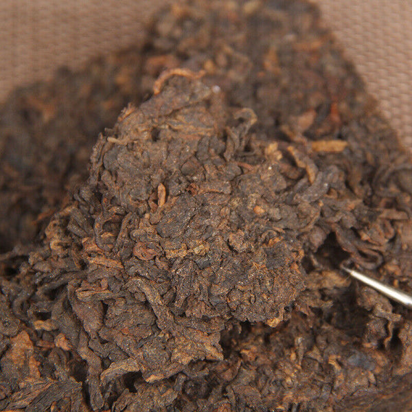 Ancient Tree Aged Tea Mellow Black Tea Menghai Golden Brick Ripe Pu'er Tea 250g