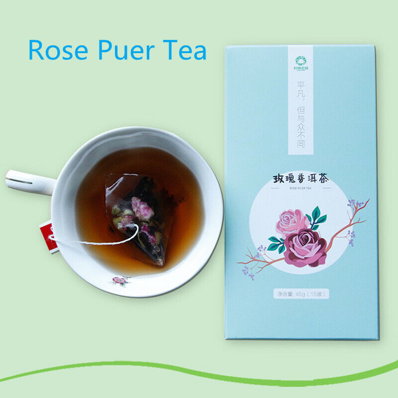 Triangle Tea Rose Pu'er Tea Bags Chinese Pu-Erh Black Tea 45g / 15 Bags Package Main image