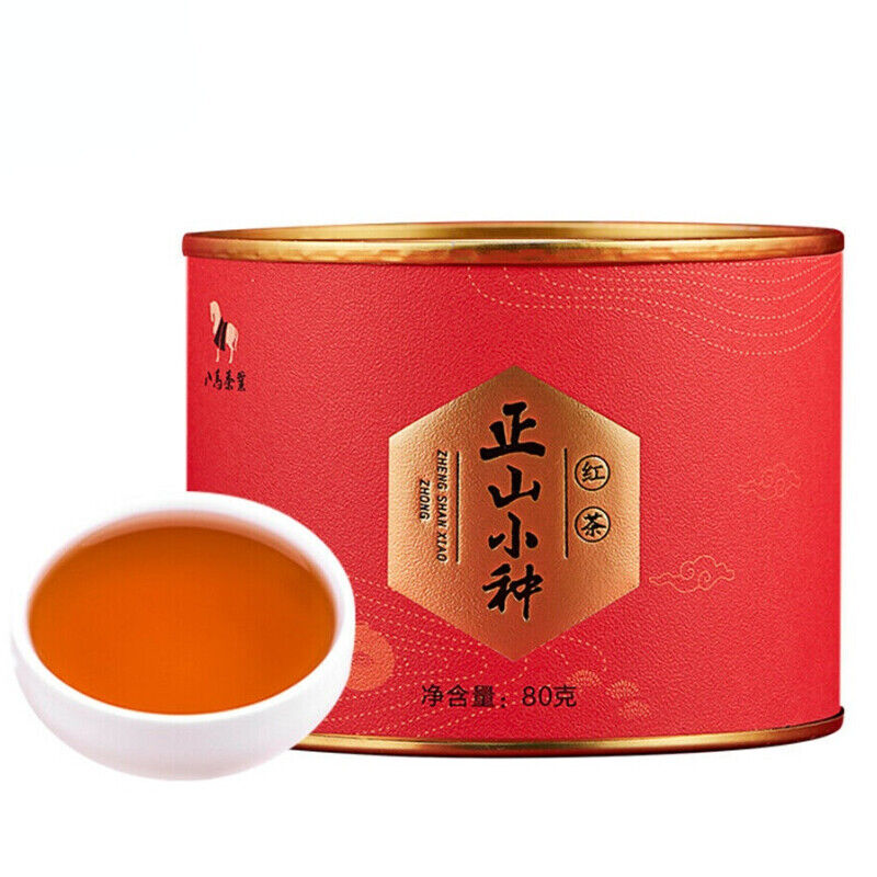 Health Care Premium Zhengshanxiaozhong Black Tea Natural Canned Fragrant Tea 80g