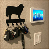 Bernese Mountain Dog Dog Key Rack Hanger -6 Inch Wide/9 Inch Wide Metal Wall Art