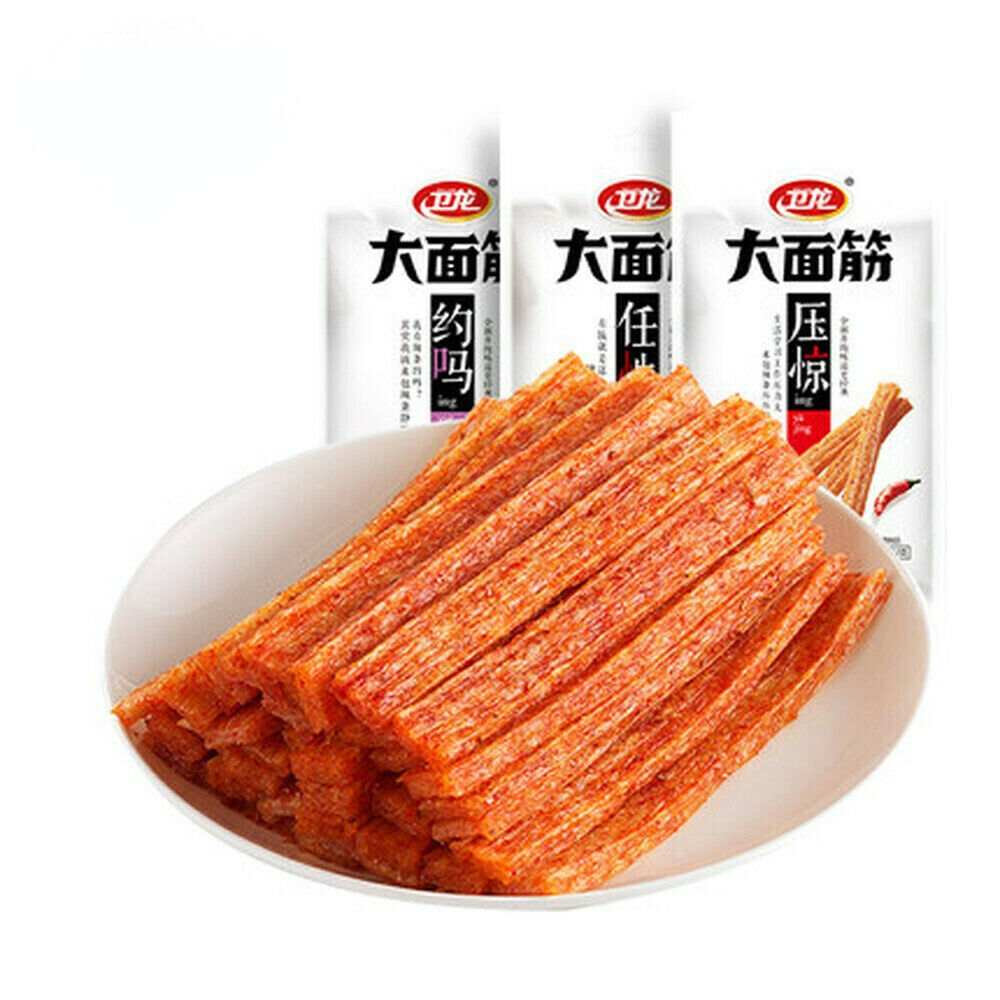 Hot Gluten Latiao Hotstrip Chinese Specialty Latiao Snack 106g*3大面筋 辣条零食 Secondary image