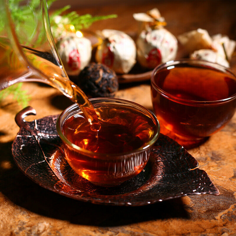 Pu-Erh Tuocha Big Leaf Species Pu'er Ripe Tea Fermented Pressed Black Tea 500g Main image